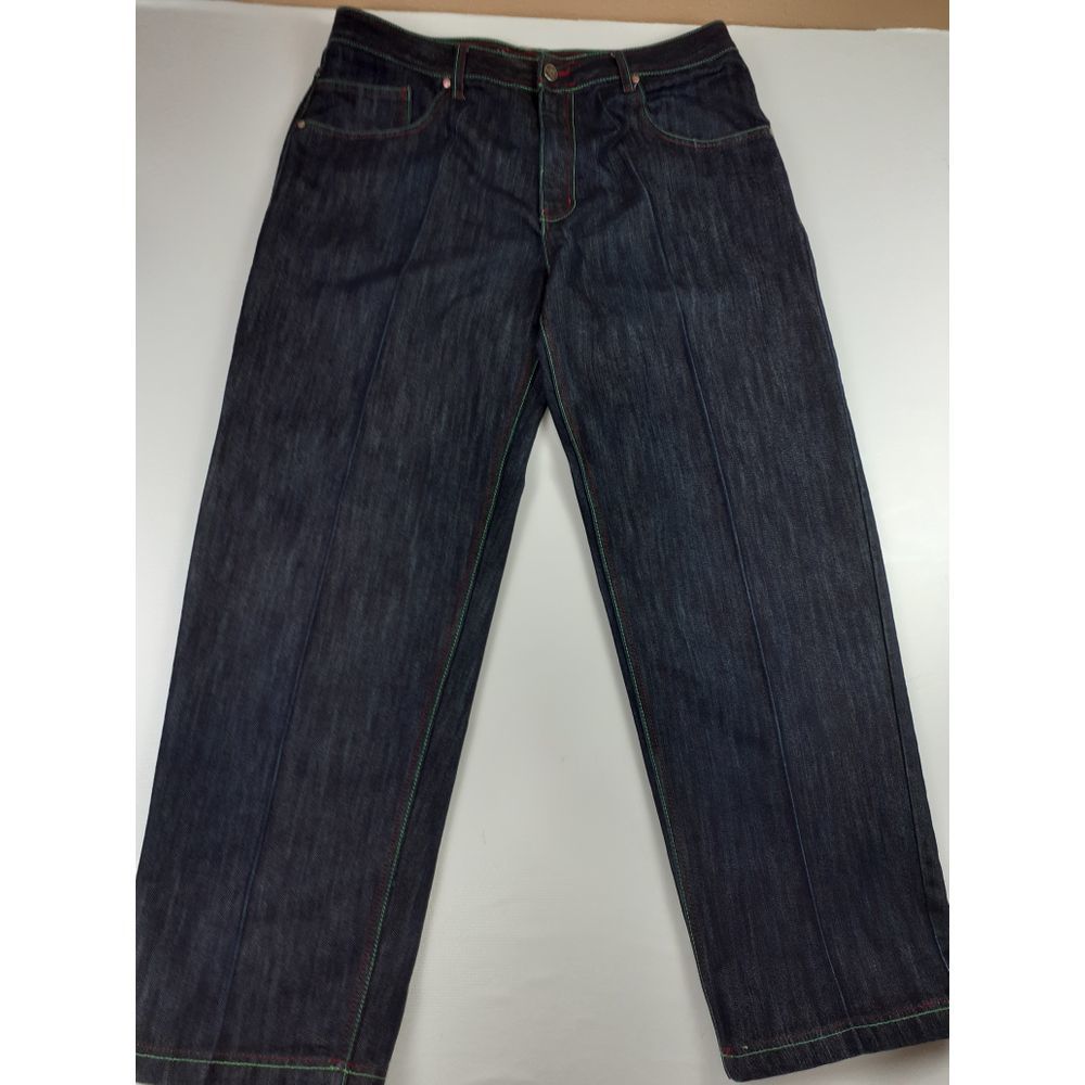 AK:CESS RELAXED FIT EMBROIDERED JEANS SZ 40 X 34